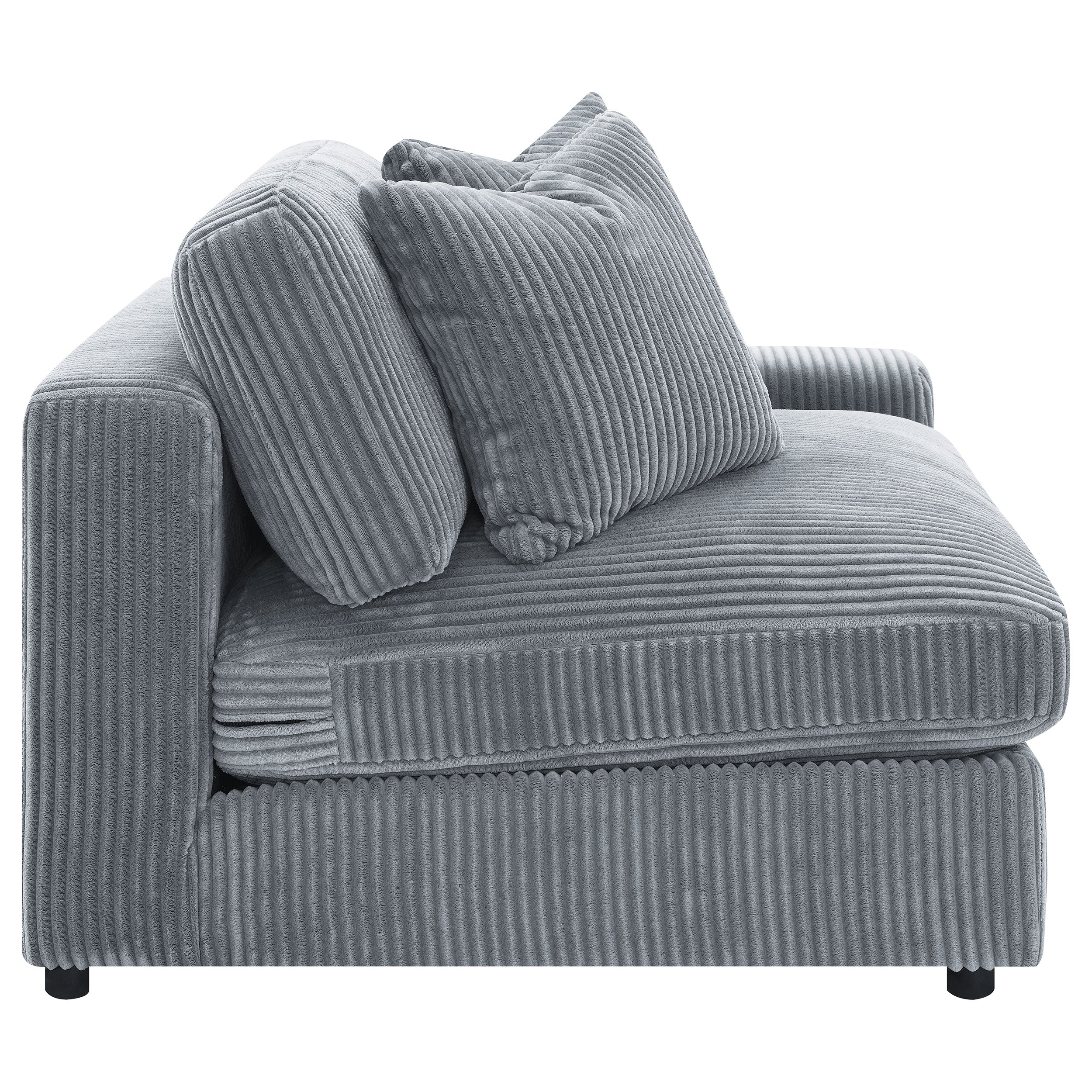 Blaine Upholstered Armless Chair Fog — view 8