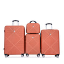 4 Piece Lightweight Suitcase, Makeup Box, Aircraft Wheels