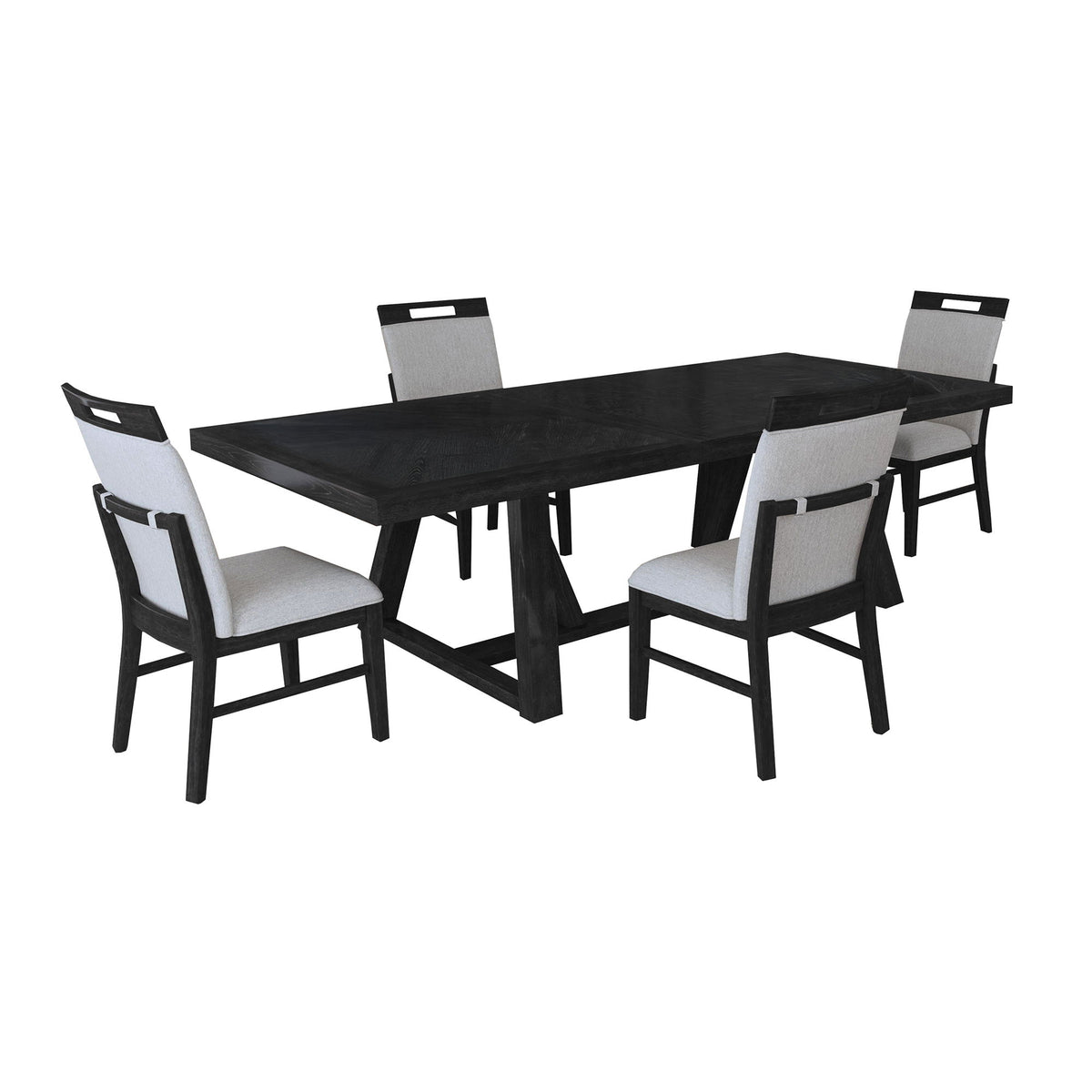 Transcend Standard Height Dining Set in Dark Brown by Elements International