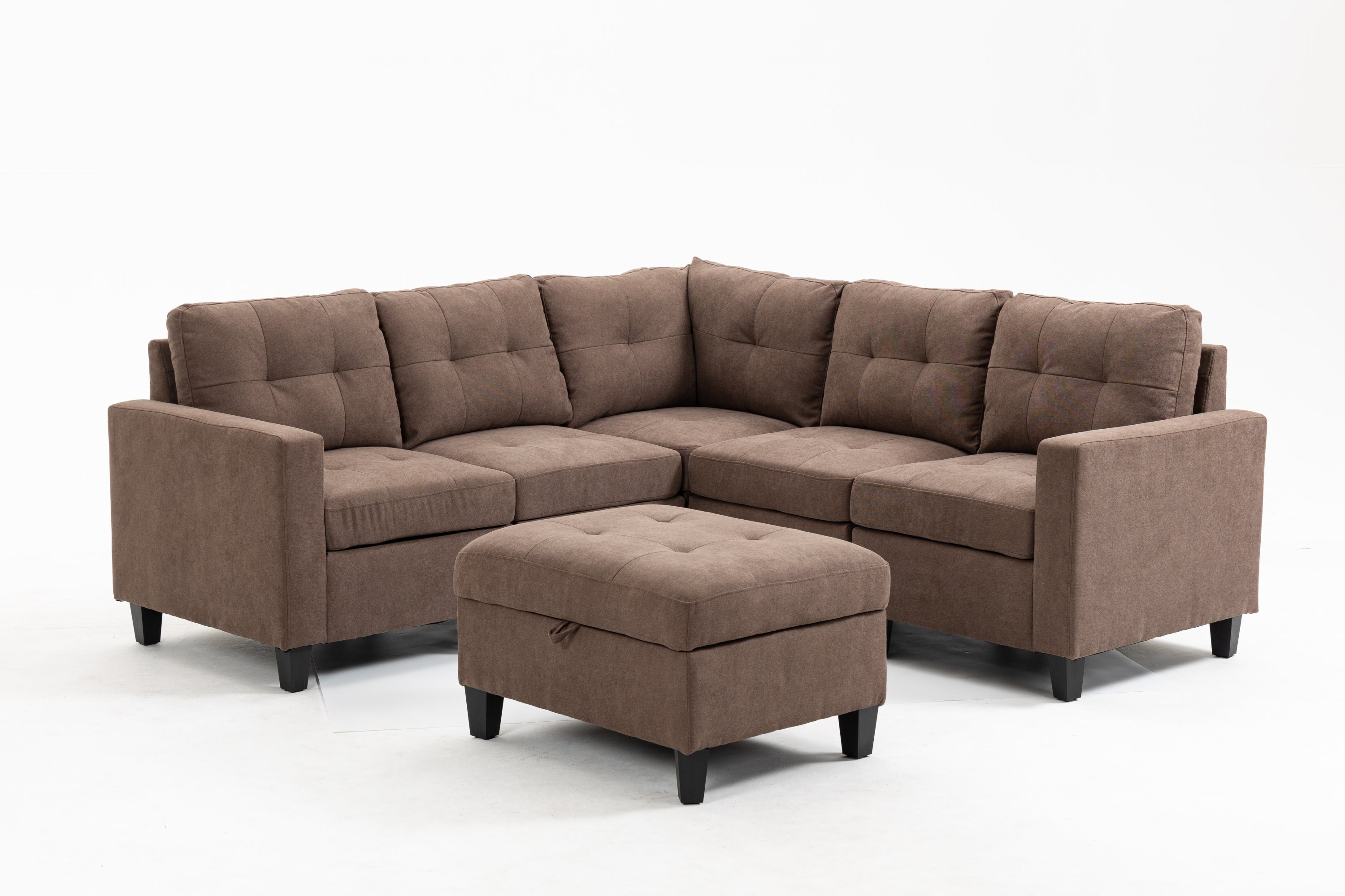 Modular Sectional Sofa Assemble Modular Sectional Sofas Bundle Set Cushions, Easy to Assemble Left & Right Arm Chair,Corner Chair, Ottomans Table