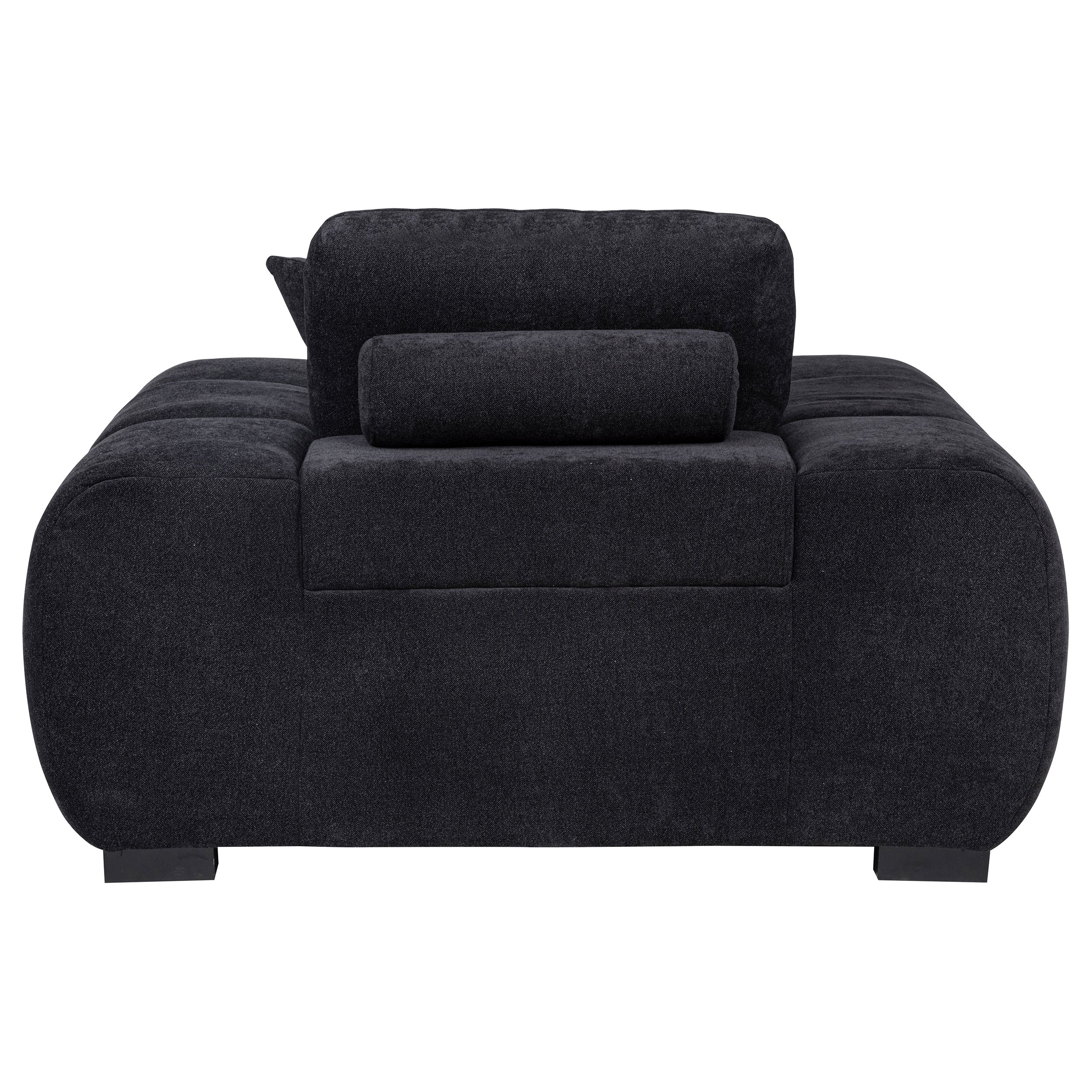Octavia Upholstered Track Arm Accent Chair Black — view 5