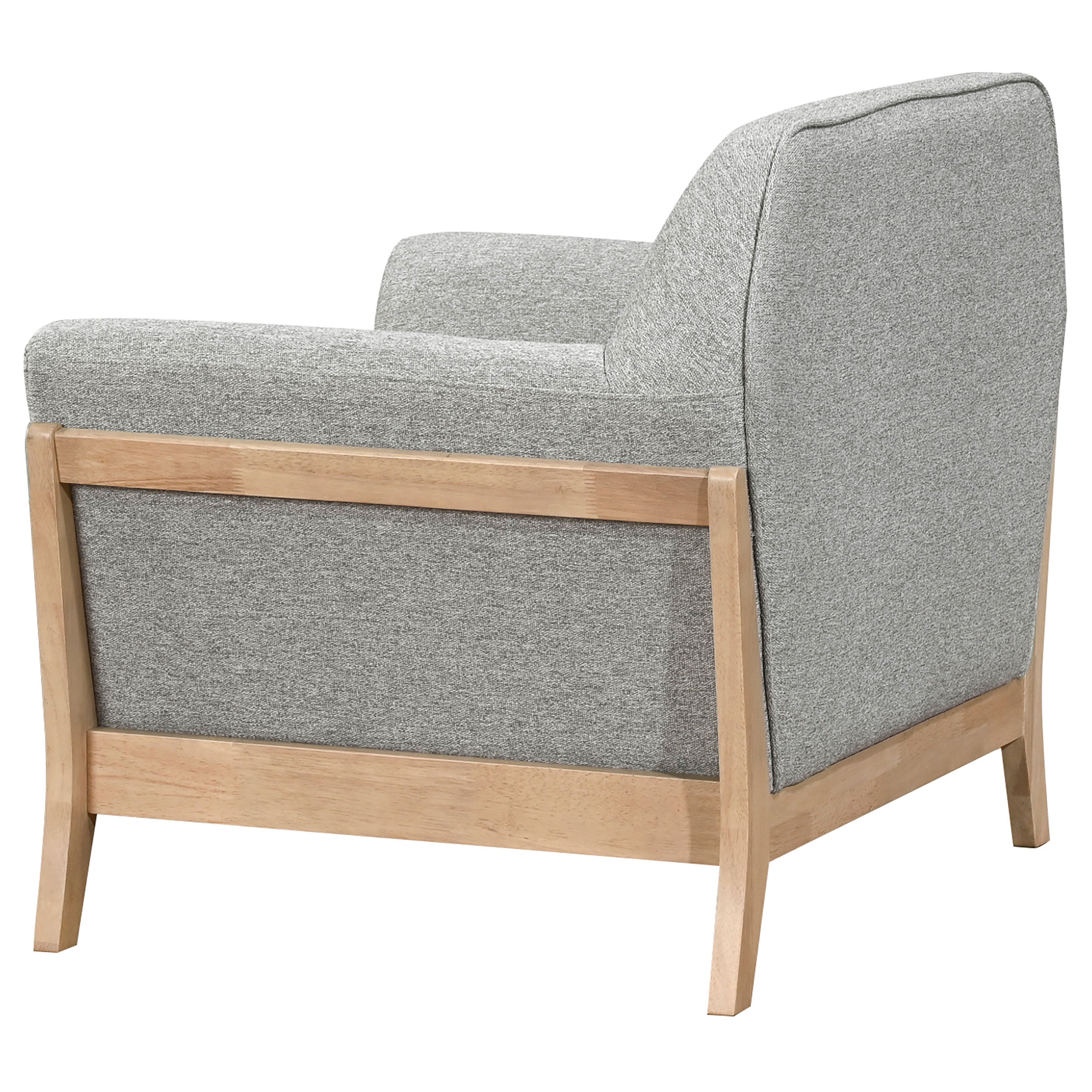 Vaughn 3-piece Fabric Upholstered Flared Arm Sofa Set Grey — view 13