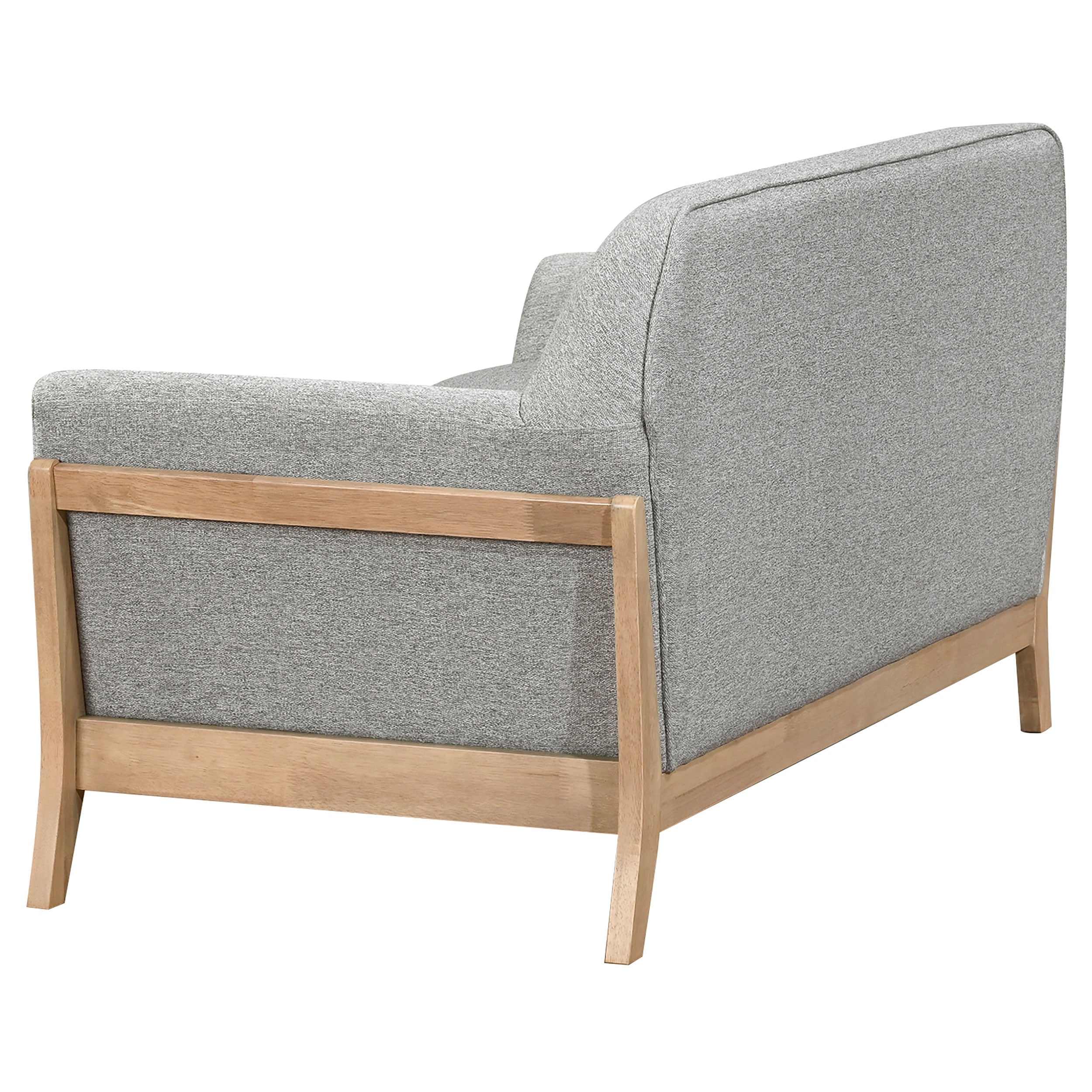 Vaughn Fabric Upholstered Flared Arm Loveseat Grey — view 5