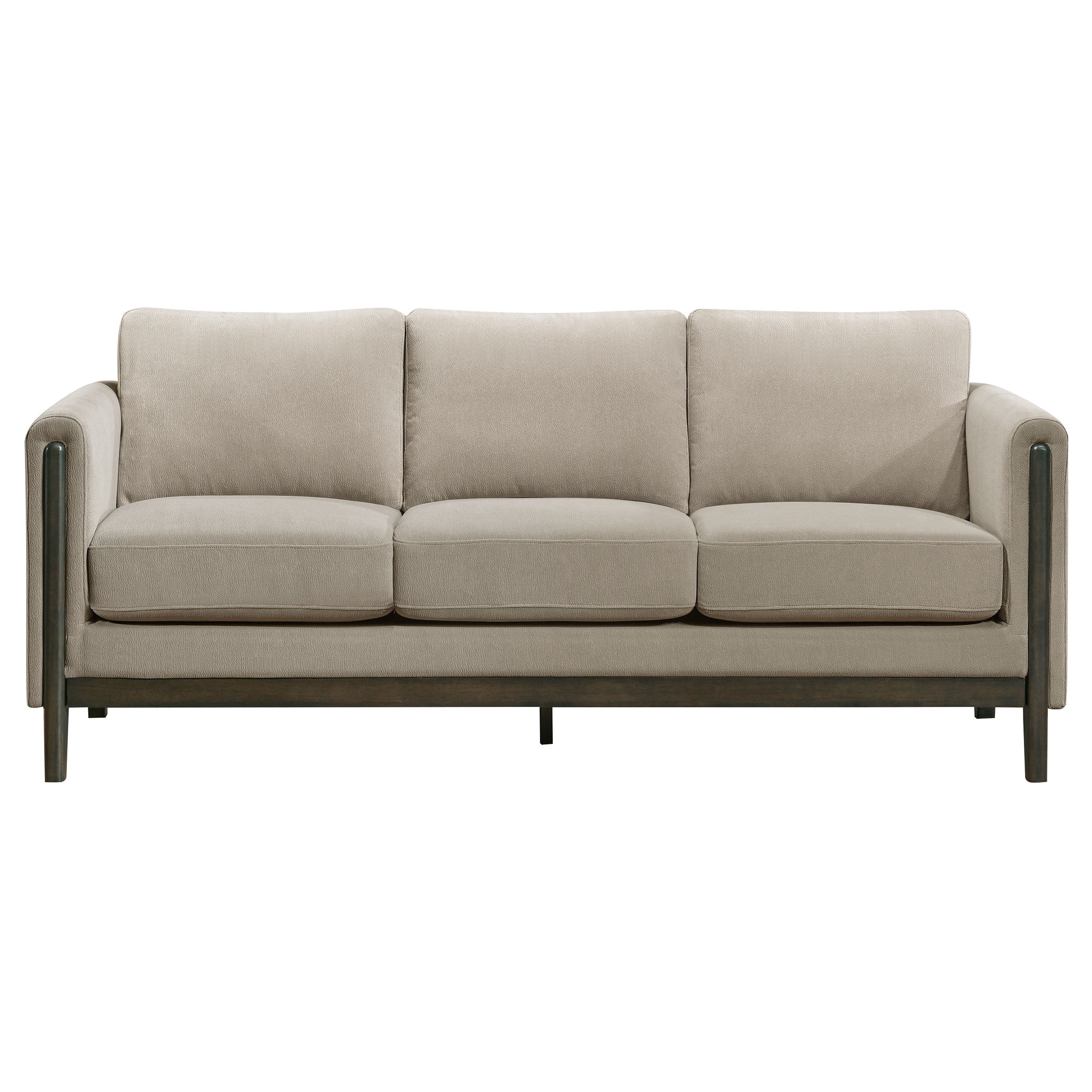 Islington 3-piece Upholstered Panel Arm Sofa Set Taupe — view 4