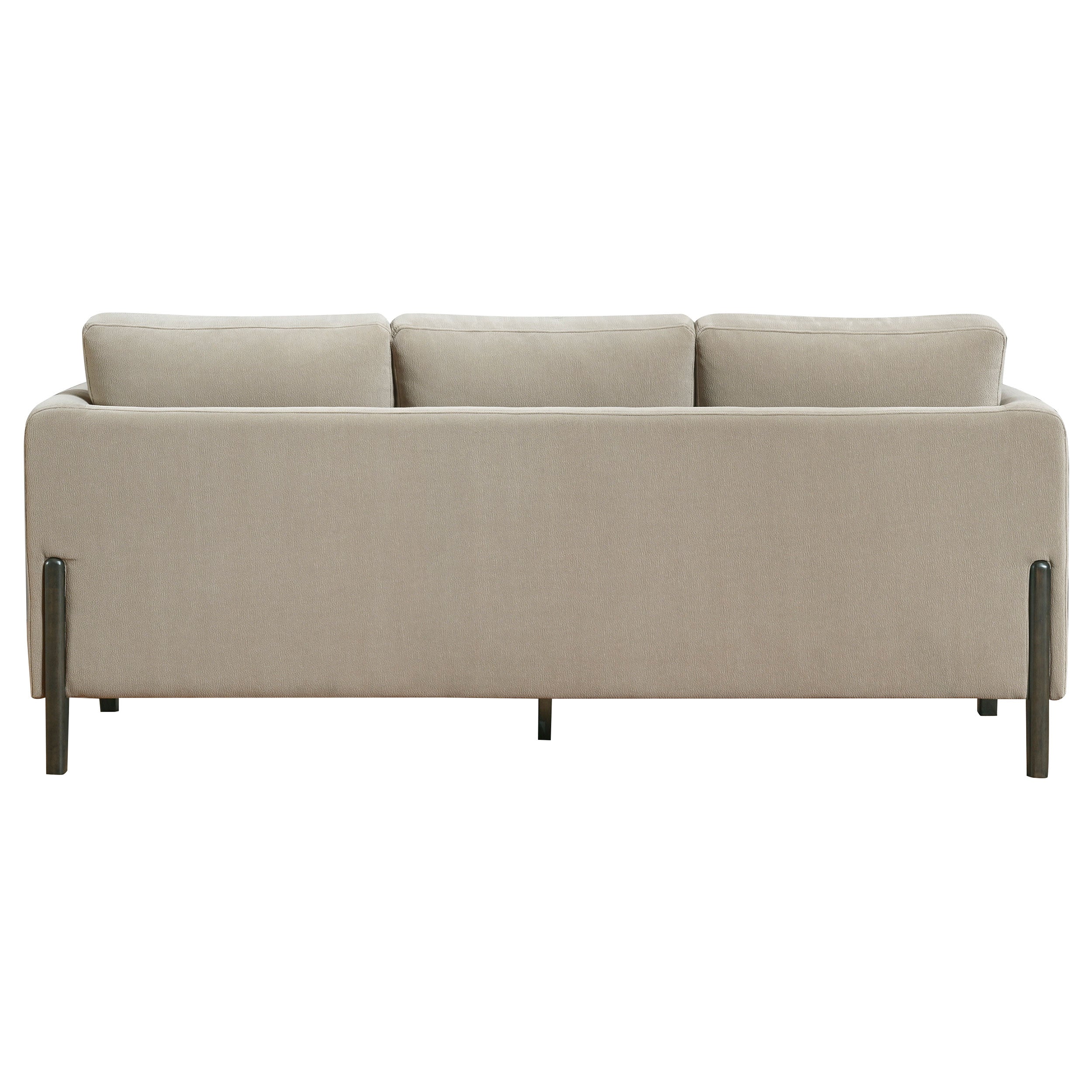 Islington Fabric Upholstered Panel Arm Sofa Taupe — view 5