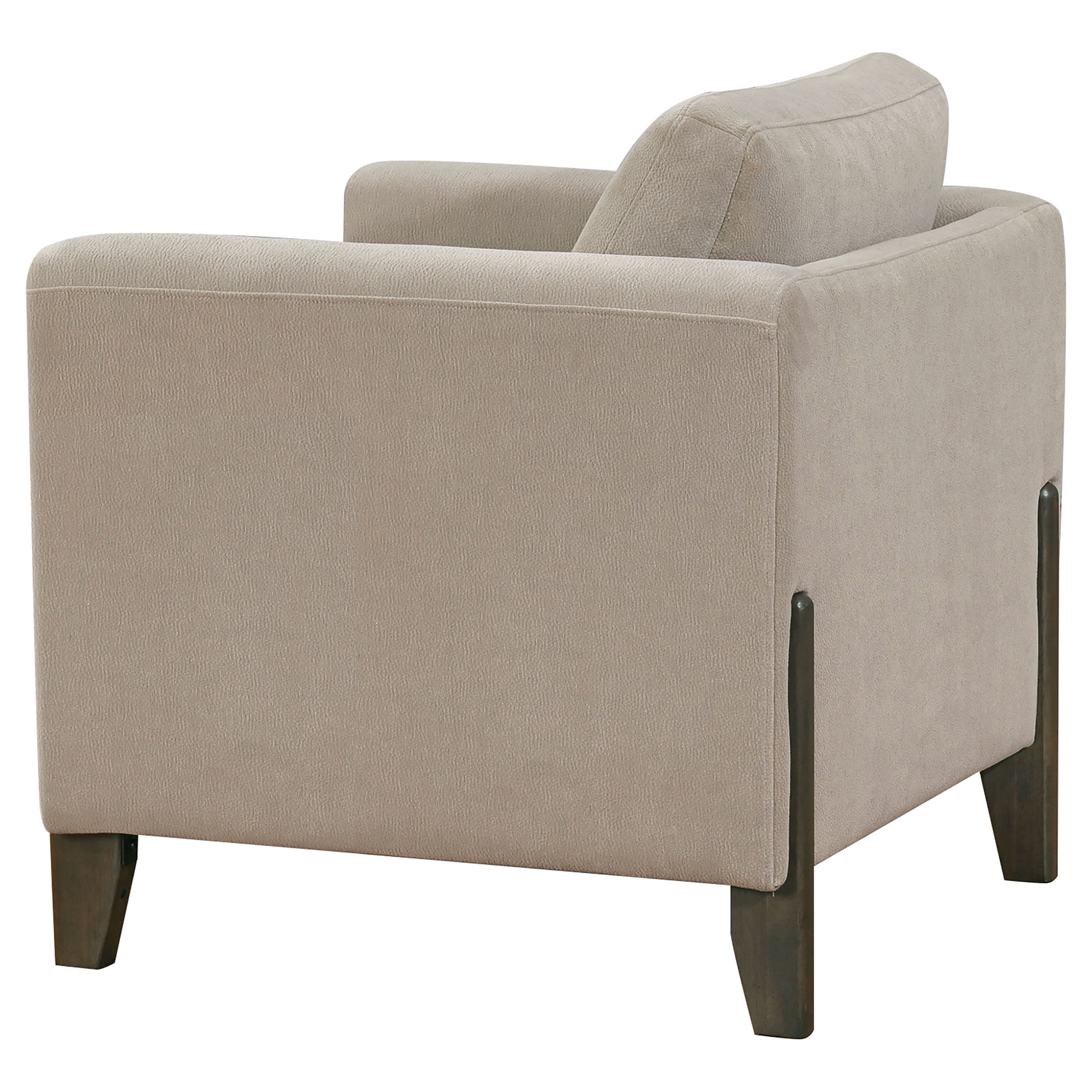 Islington Fabric Upholstered Panel Arm Accent Chair Taupe — view 4