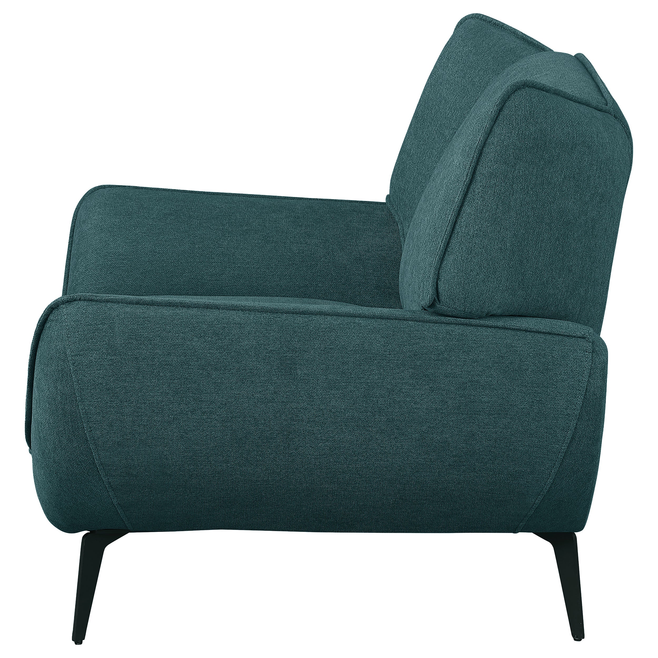 Acton Upholstered Flared Arm Accent Chair Teal Blue — view 5