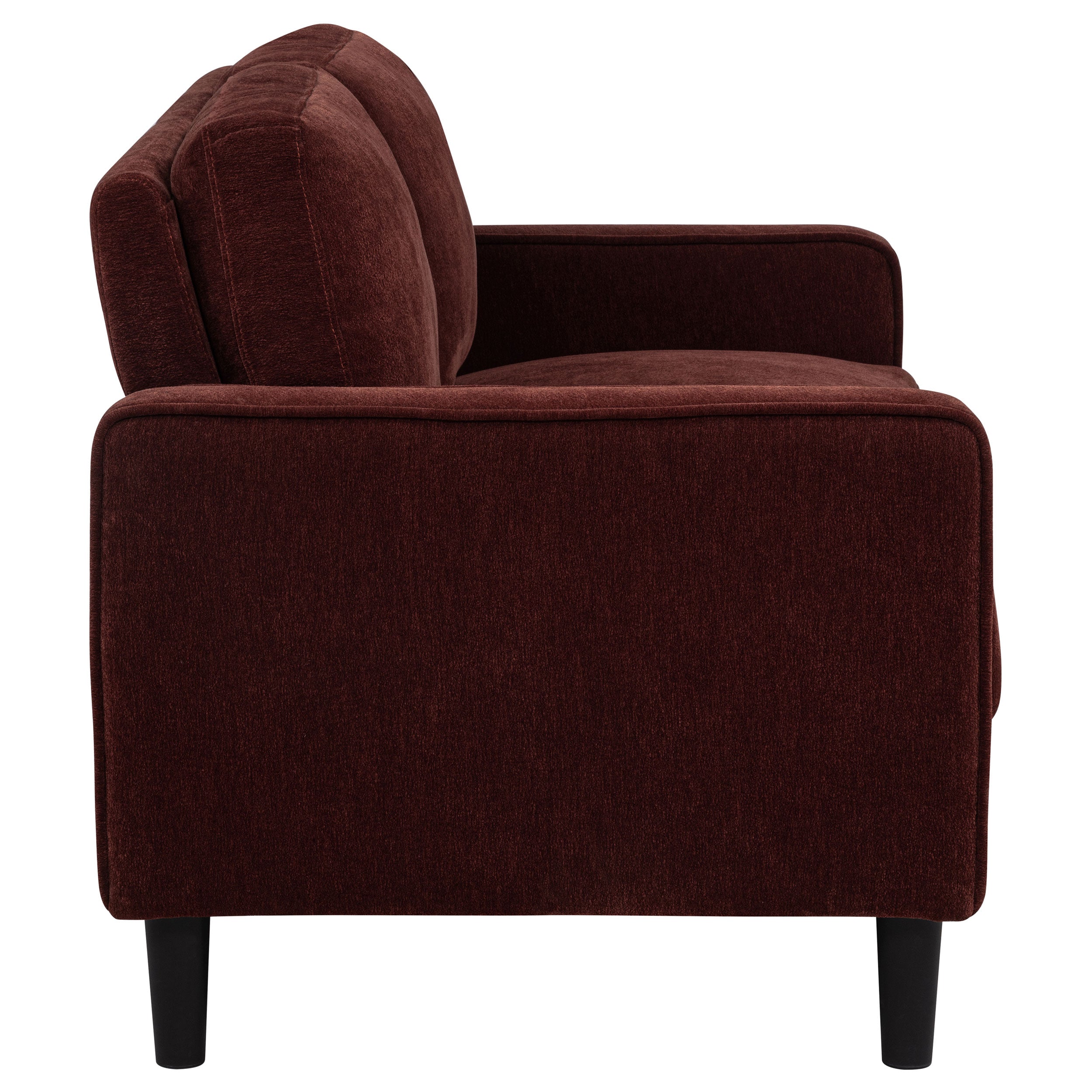 Ruth 3-piece Fabric Upholstered Track Arm Sofa Rust Red — view 10