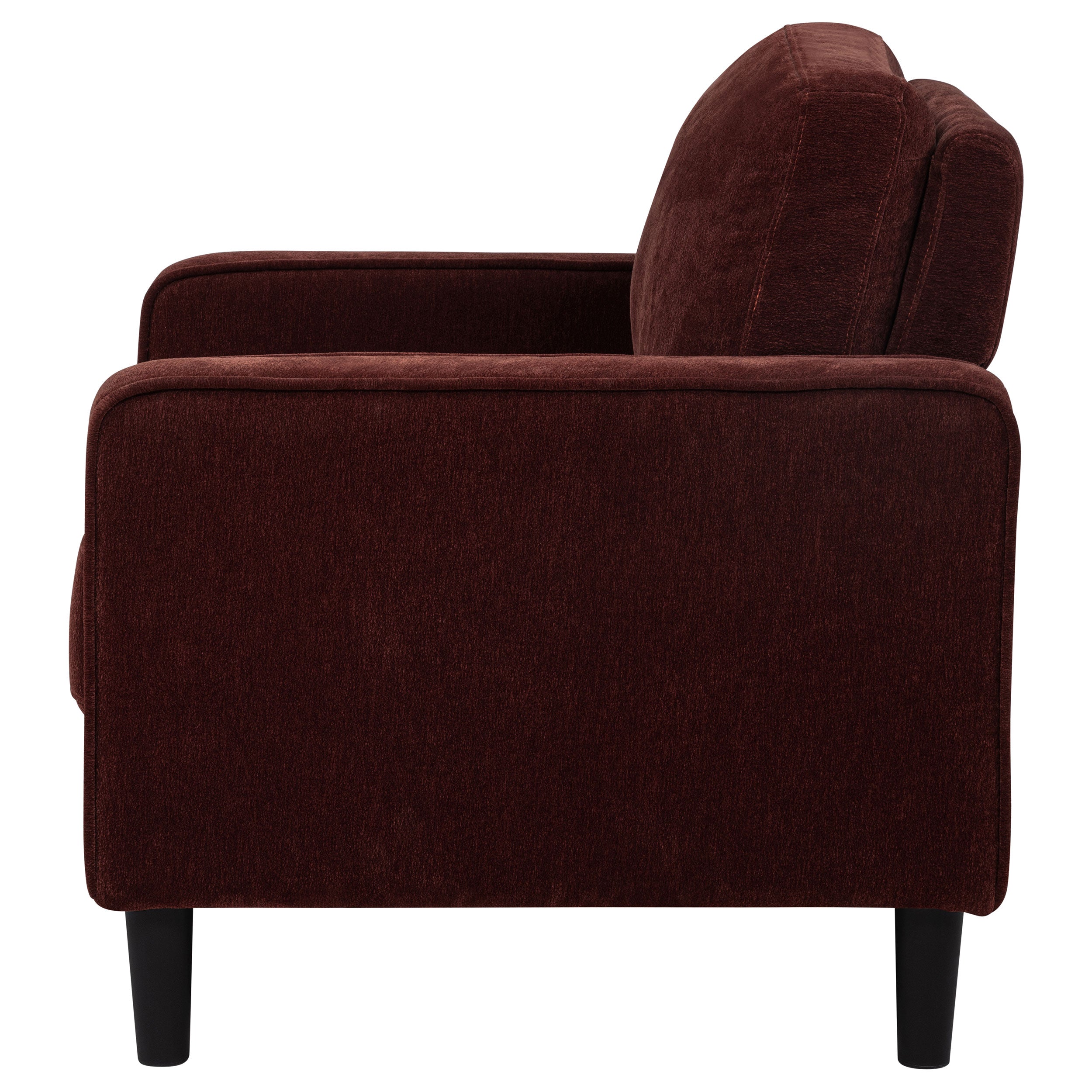Ruth Fabric Upholstered Track Arm Accent Chair Rust Red — view 5