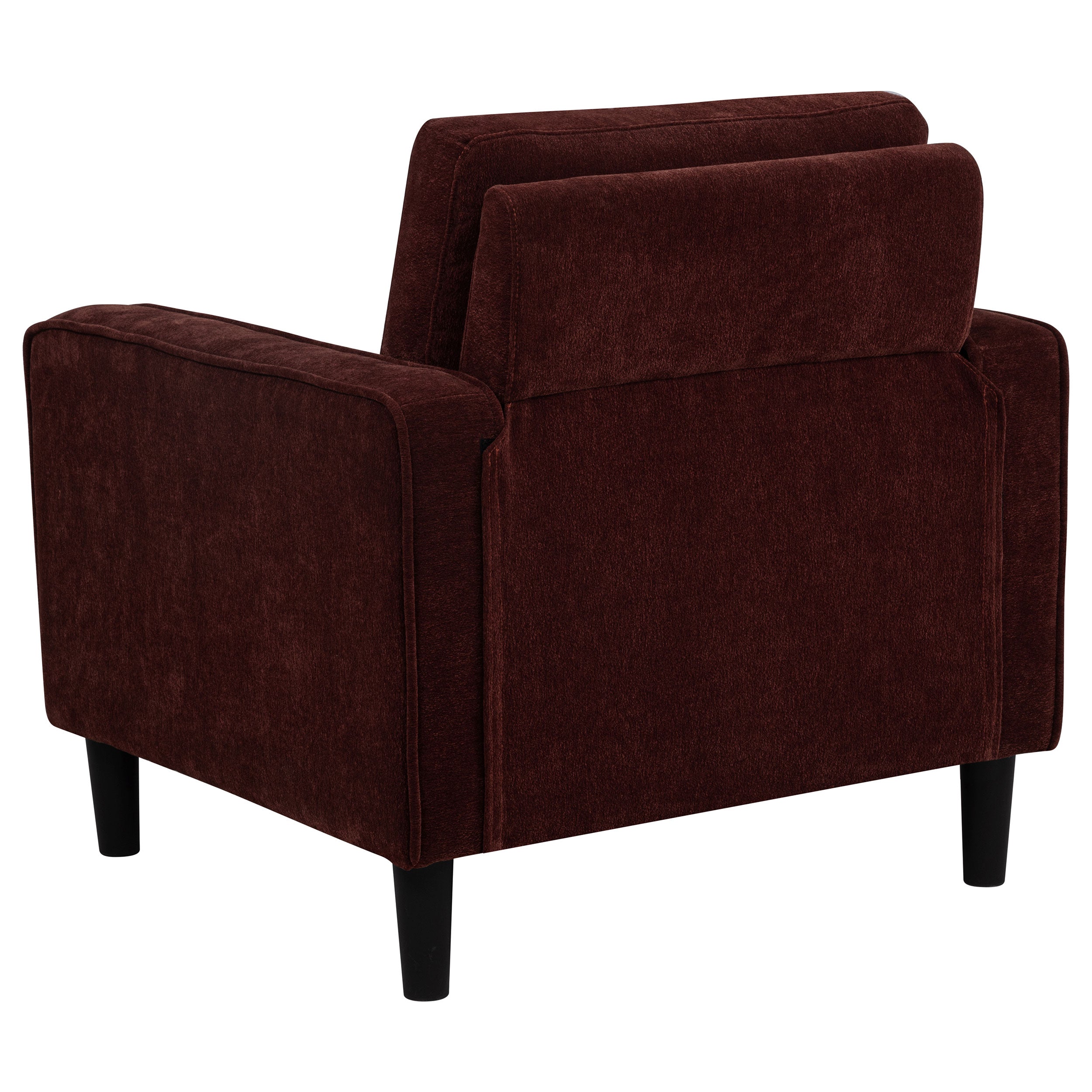 Ruth Fabric Upholstered Track Arm Accent Chair Rust Red — view 6