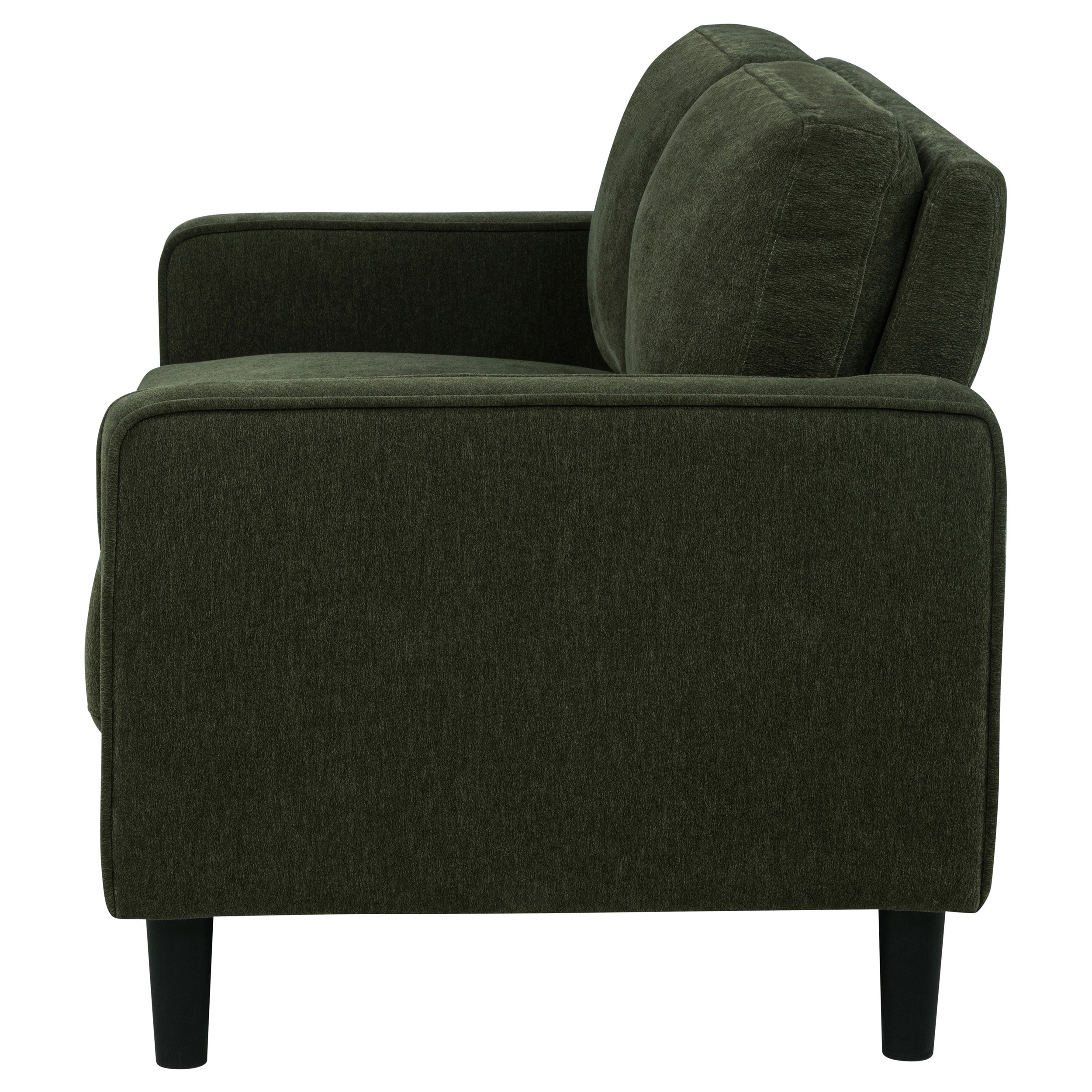 Ruth Fabric Upholstered Track Arm Loveseat Matcha Green — view 5