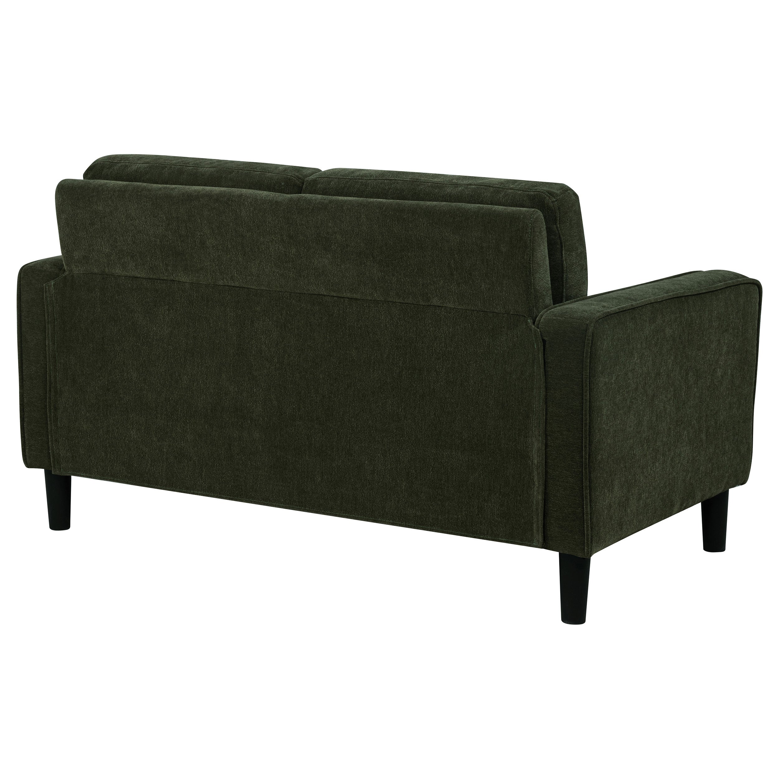 Ruth Fabric Upholstered Track Arm Loveseat Matcha Green — view 7
