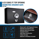 0 23 Cu Ft Top Opening Biometric Security Safe - Black