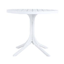 Modern Round Table, Waterproof, UV Resistant And Durable - White