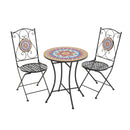 Lambert - Outdoor Chat Set - Black / Red
