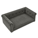 Modern Elegant Rectangle Pet Bed, Durable Elevated Dog Sofa
