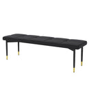 Multifunctional Shoe Bench With Faux Cushion - Black