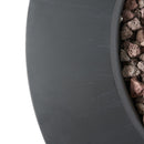 Round Iron Fire Pit With 40,000 Btu