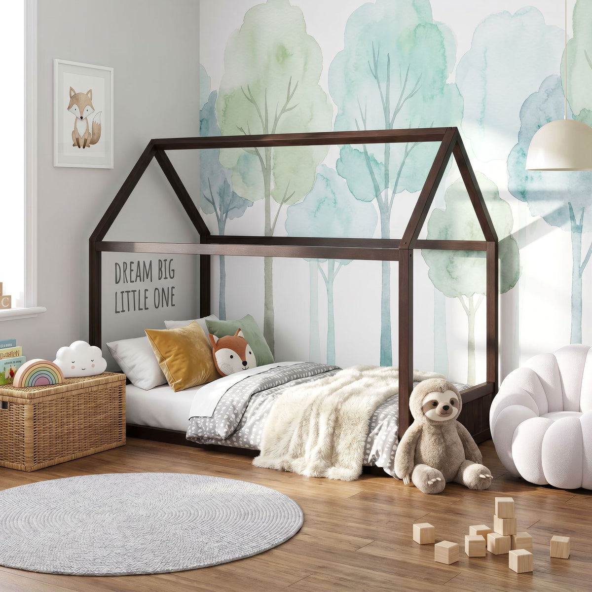 Sami Montessori Bed in Dark Brown by Elements International, view 17