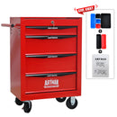 Rolling Metal Tool Chest With Drawers, Steel Storage Cabinet With Ball Bearing Slides