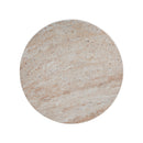 Stylish Outdoor / Indoor Lightweight Concrete Side Table With Travertine - Beige