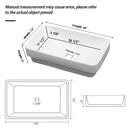 Semi Recessed Bathroom Sink With Countertop Vessel Design, 19" X 12" - White