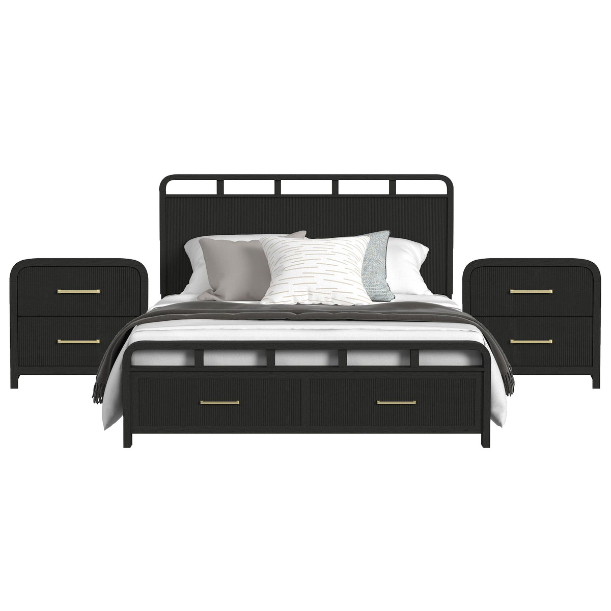 Ridgemont Storage Bedroom Set in Black by Elements International, view 13