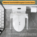 Upgraded Design Armrest, With Glossy Gw 007 1 Piece Toilet With Tornado Flush, Soft Close Seat, Dual Flush Map 1000G, Comfort Chair Seat - Gloss White