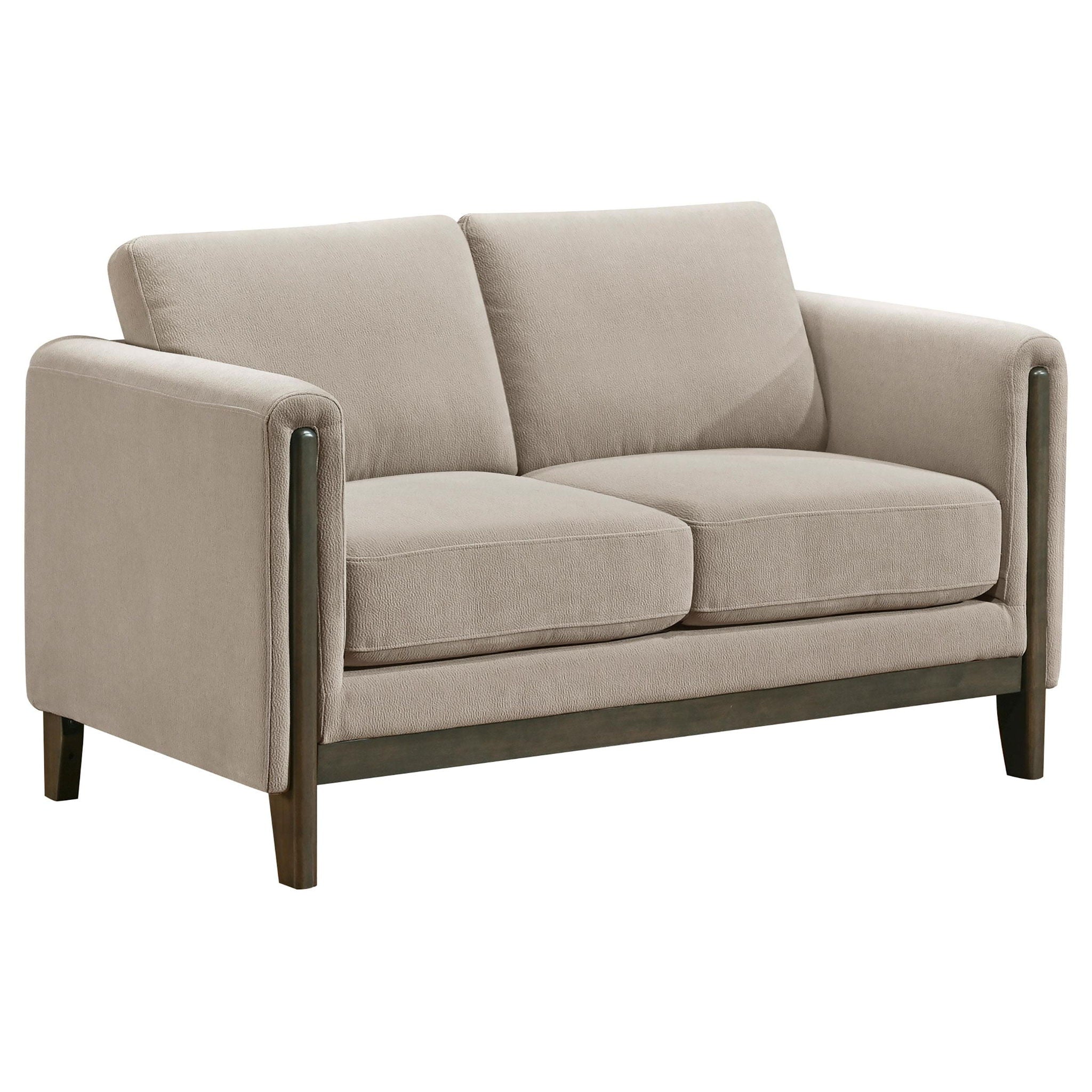 Islington 2-piece Upholstered Panel Arm Sofa Set Taupe