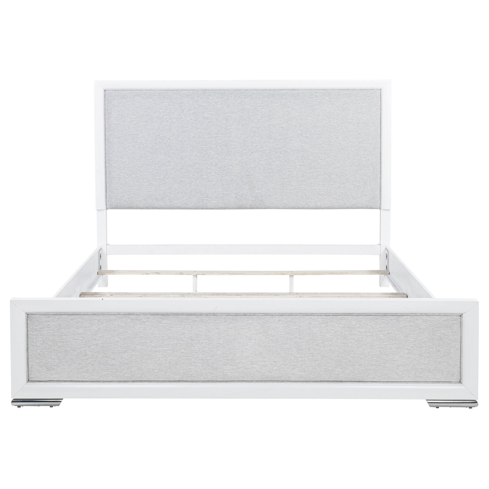 Gracemont 57-inch Eastern King Panel Bed Grey and White