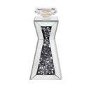 Nowles - 11" Candle Holder (Set of 2) - Mirrored, Faux Diamonds