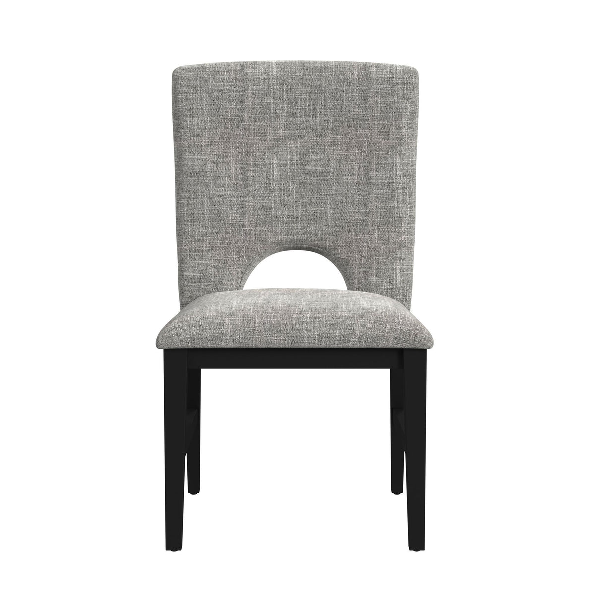 Oregon Fabric Dining Side Chair (Set of 2) in Gray / Black by Elements International, view 5