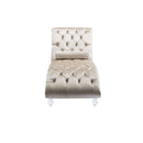 Velvet Chaise Lounge Indoor, Button Tufted Upholstered Chaise Lounge Chair With Pillow