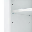 Freestanding Bathroom Vanity Tall With Damping Hinge Doors, Adjustable Shelves - White