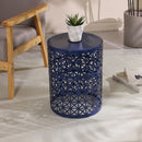 Modern Iron Solar Side Table With Built - In Light