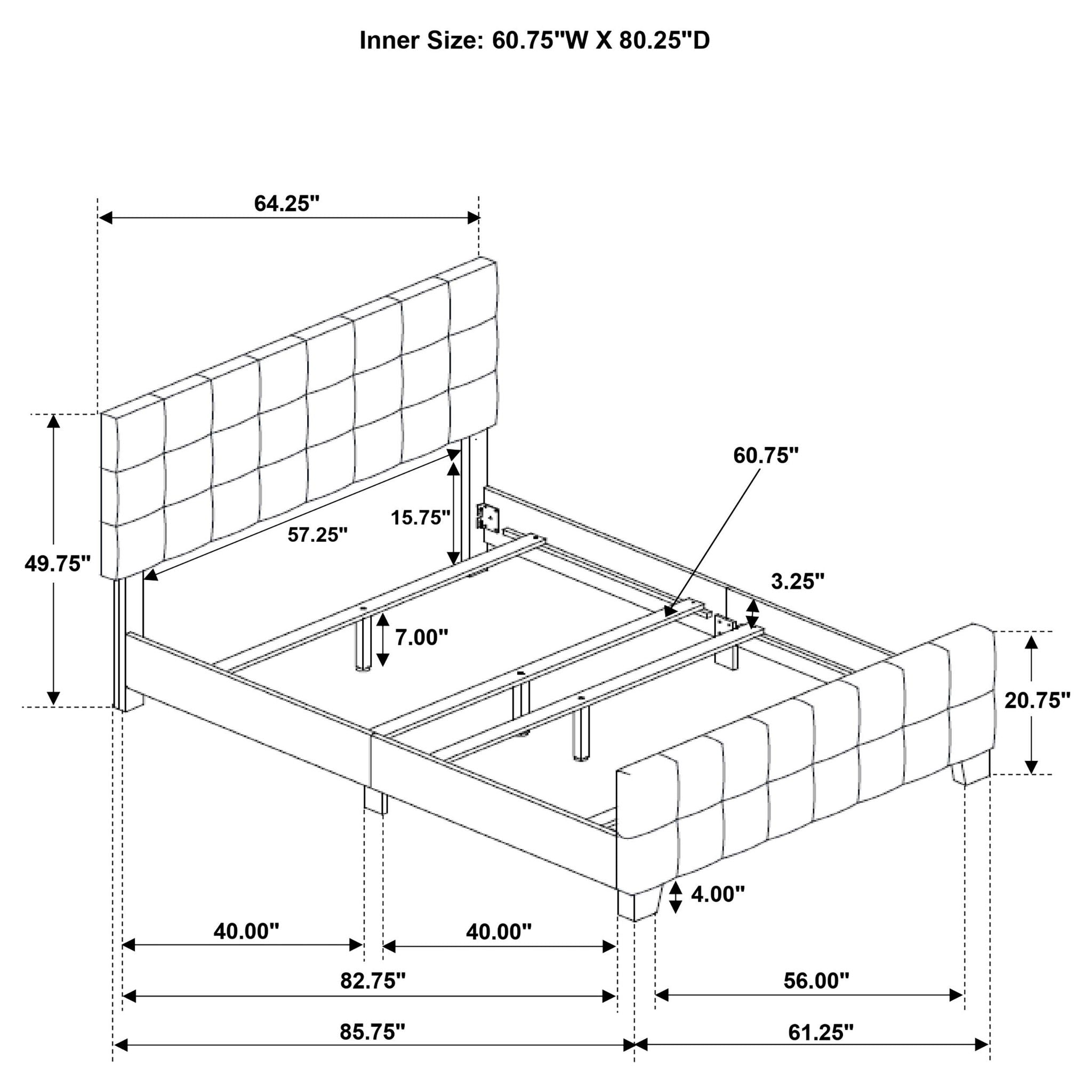 Fairfield Upholstered Queen Panel Bed Beige