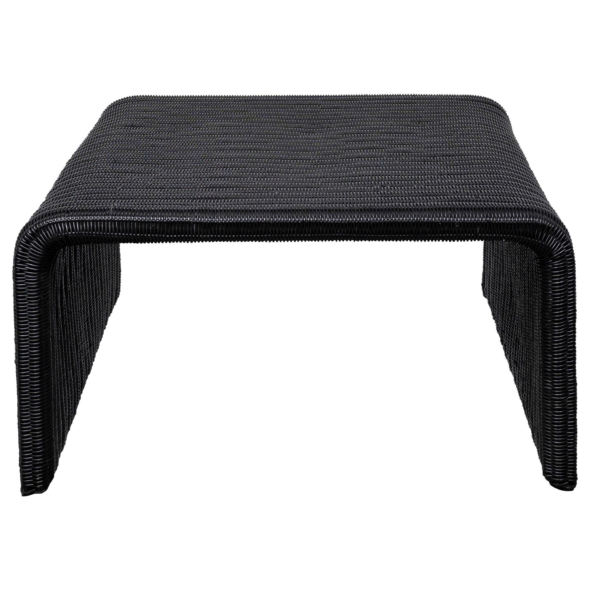 Cahya Woven Rattan Square Coffee Table Black - Atlantic Fine Furniture Melbourne FL