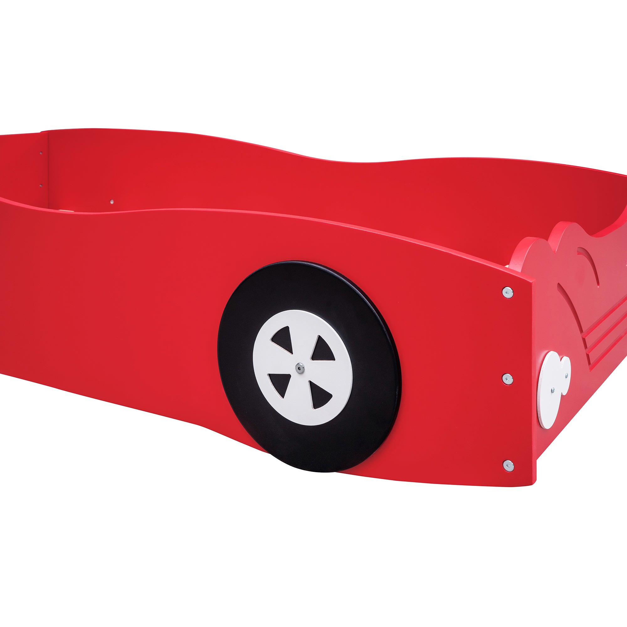 Twin Size Car-Shaped Platform Bed, Red - Atlantic Fine Furniture Melbourne FL