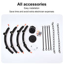 6 Light (No Bulbs) Wagon Wheel Chandelier Farmhouse Modern Small Round Chandelier For Living Room Kitchen Island Foyer Hallway Entryway Bedroom Dining Room Light Fixture Ceiling Hanging - Matte Black