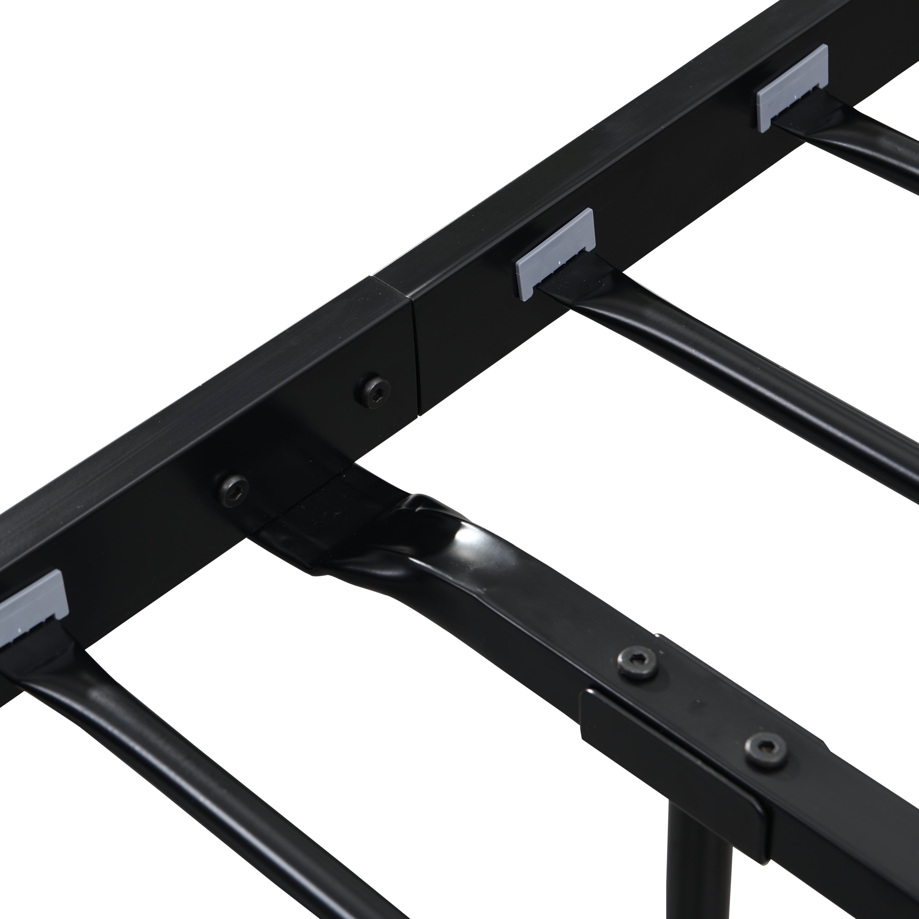 Industrial Platform Queen Bed Frame/Mattress Foundation with Rustic Headboard and Footboard, Strong Steel Slat Support, No Box Spring Needed, Noise Free, Easy Assembly - Atlantic Fine Furniture Melbourne FL