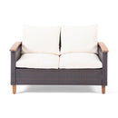 Isla - Transitional Chat Set With Water Resistant Cushions - Teak
