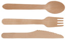 Wooden Compostable Utensils Set 300 Pieces 100 Forks 100 Spoons 100 Knives Sturdy Wood Disposable Cutlery Eco Friendly Biodegradable Utensils For Party Free From Plastic Cutlery Set For Eating - Natural Wood