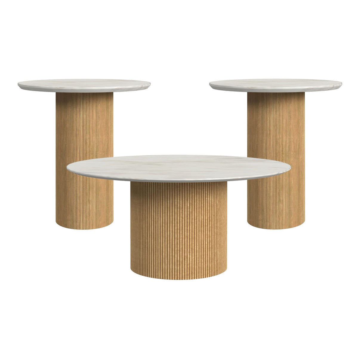 Sylvie Occasional Table Set in Dark Brown by Elements International, view 2