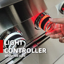 6 Burner 85, 000 Btu Deluxe Gas Outdoor Kitchen Island Grill With Wine Cooler Refrigerator, Rotisserie, Storage Cabinets & Drawers - Silver