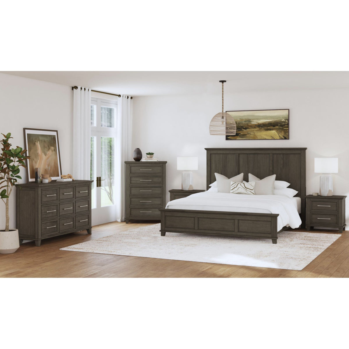 Canterbury Panel Bedroom Set in Dark Gray by Elements International, view 32