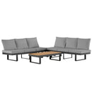 Outdoor Sectional Sofa Set With Adjustable Reclining Seats