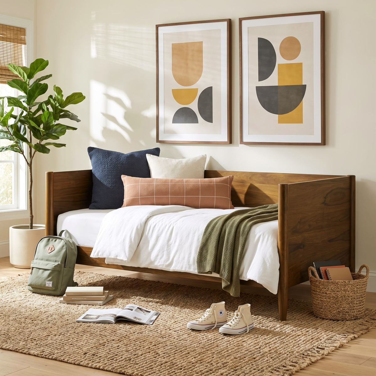 Malibu Twin Daybed in Walnut by Elements International, view 4