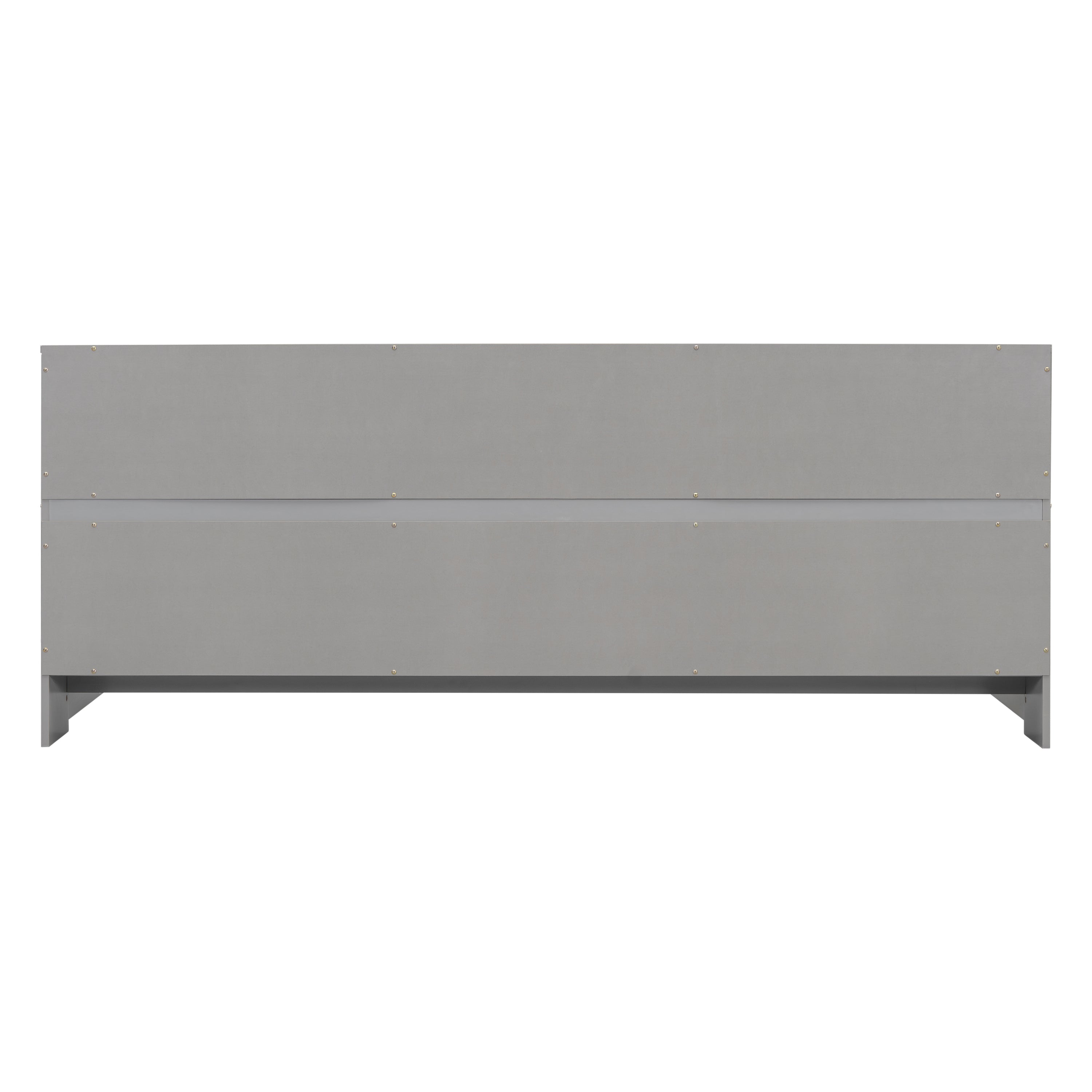 Twin Floor Bed with Bedside Bookcase,Shelves,Guardrails,Grey