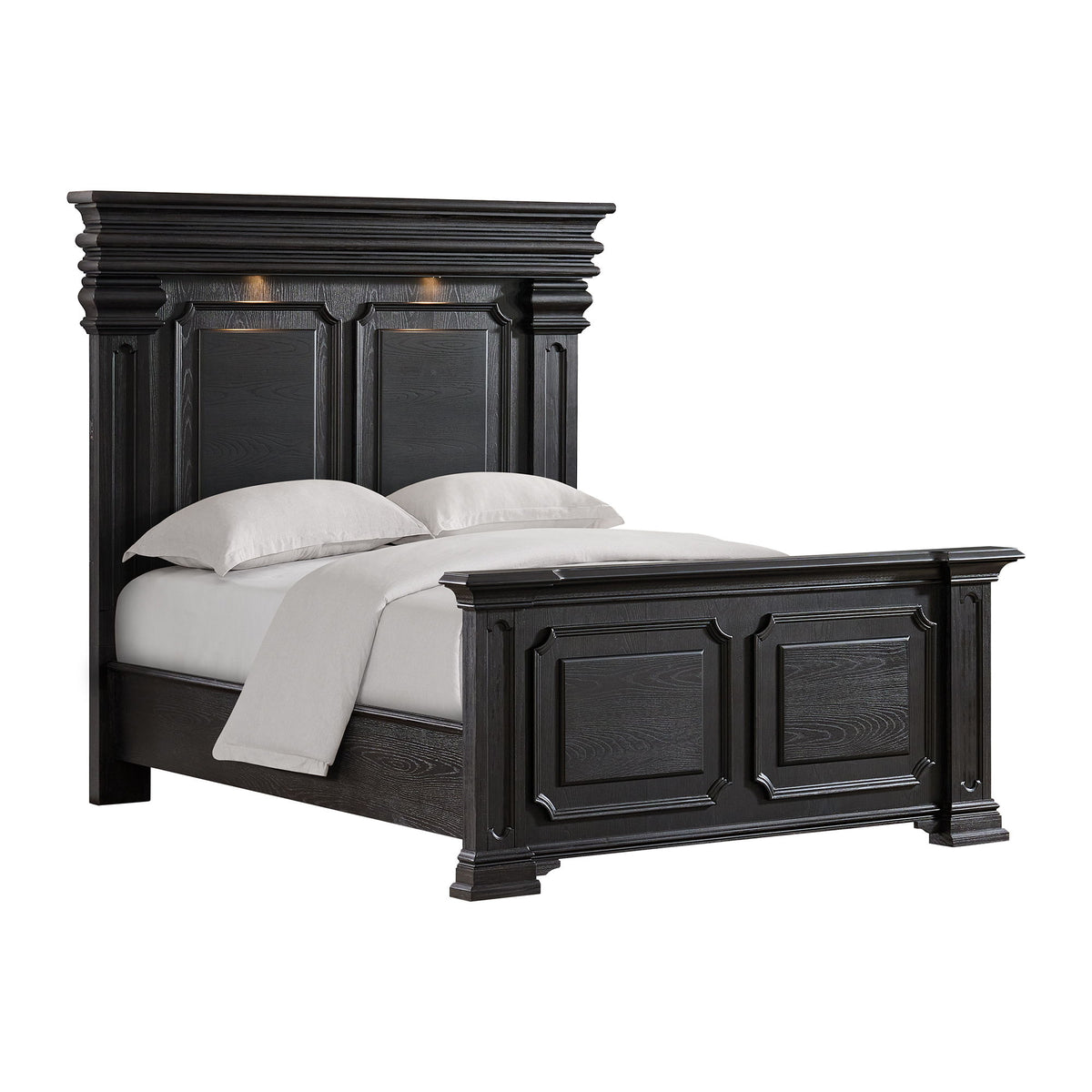 Kings Court Bed in Black by Elements International, view 3