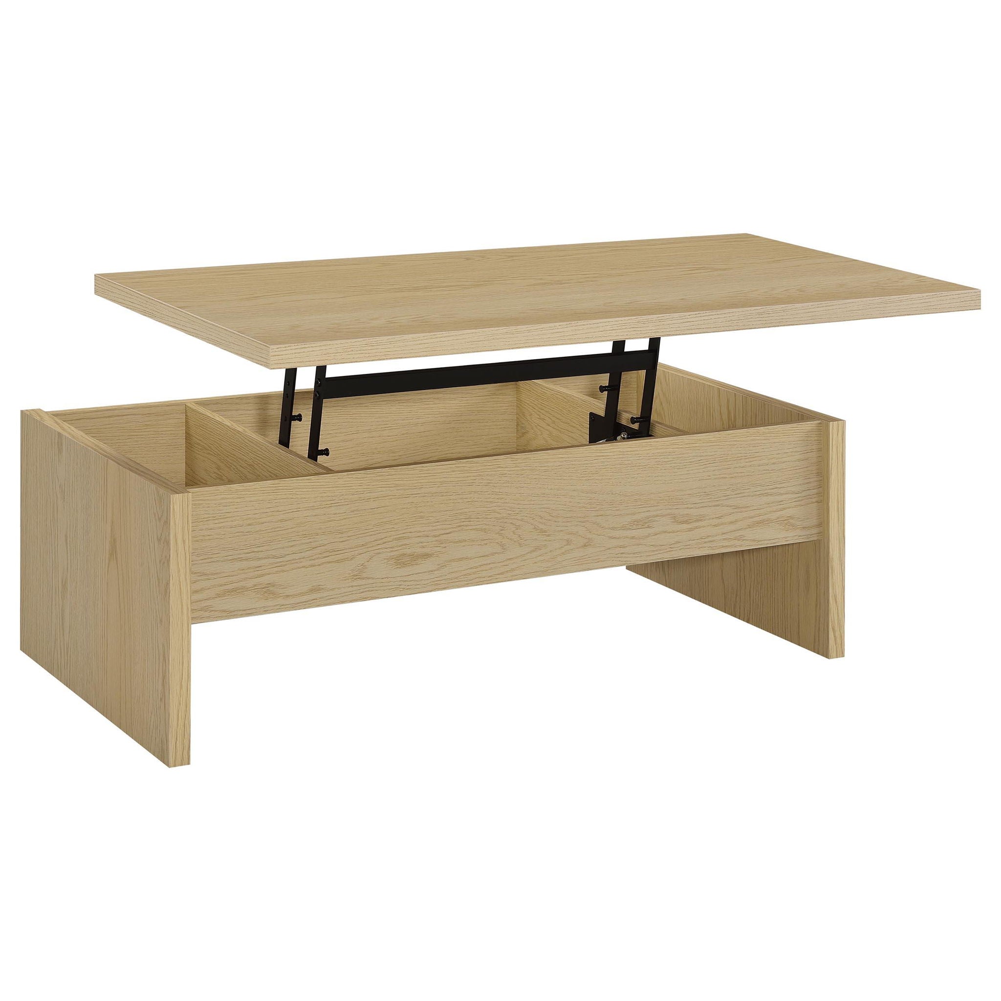 Canoga 2-piece Lift Top Cocktail Coffee Table Set Light Oak - Atlantic Fine Furniture Melbourne FL